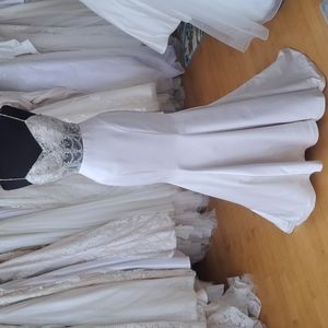 Sleek satin wedding dress